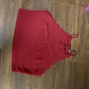 Wine spaghetti strap top